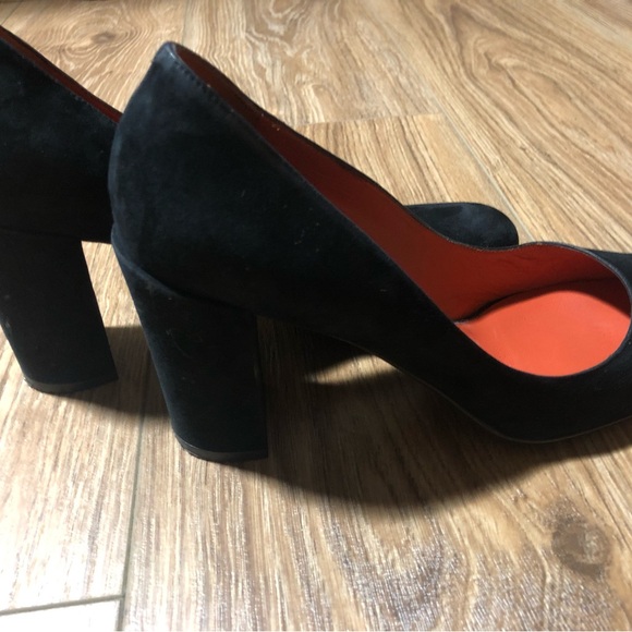 Santoni Black Suede Pumps Woman size 8 - Picture 5 of 10